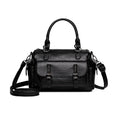 Vintage messenger bag in horizontal square shape with contrast stitching, available in multiple colours