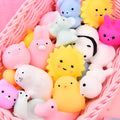 Soft glue pet vent decompression toy star model 4.5cm small ball colour on neutral background