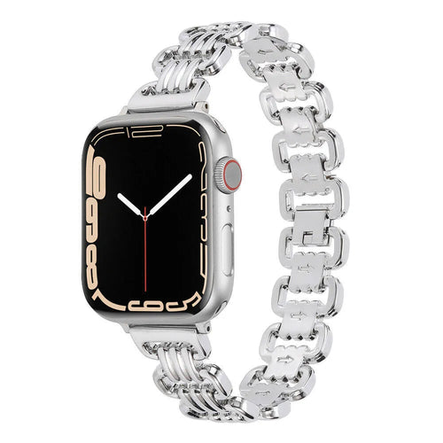 Alloy metal replacement bracelet for Apple Watch in silver colour