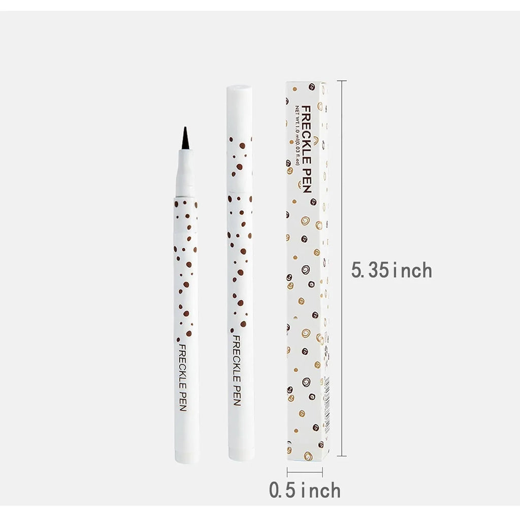 Dark brown freckle cosmetic pen with precision tip for natural-looking face and body makeup application