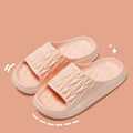 Leaf texture design EVA slippers in five colours with anti-slip sole for indoor household use