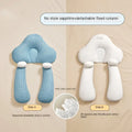 Baby correction head shaping pillow in U-shape with pure cotton fabric, available in blue white colour