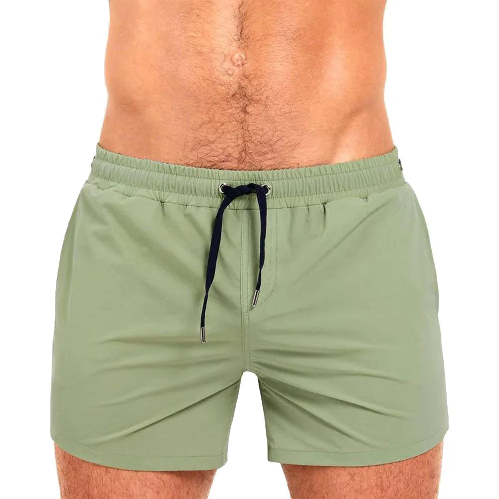 Men's mesh lining sports shorts in polyester fabric shown in multiple colour options