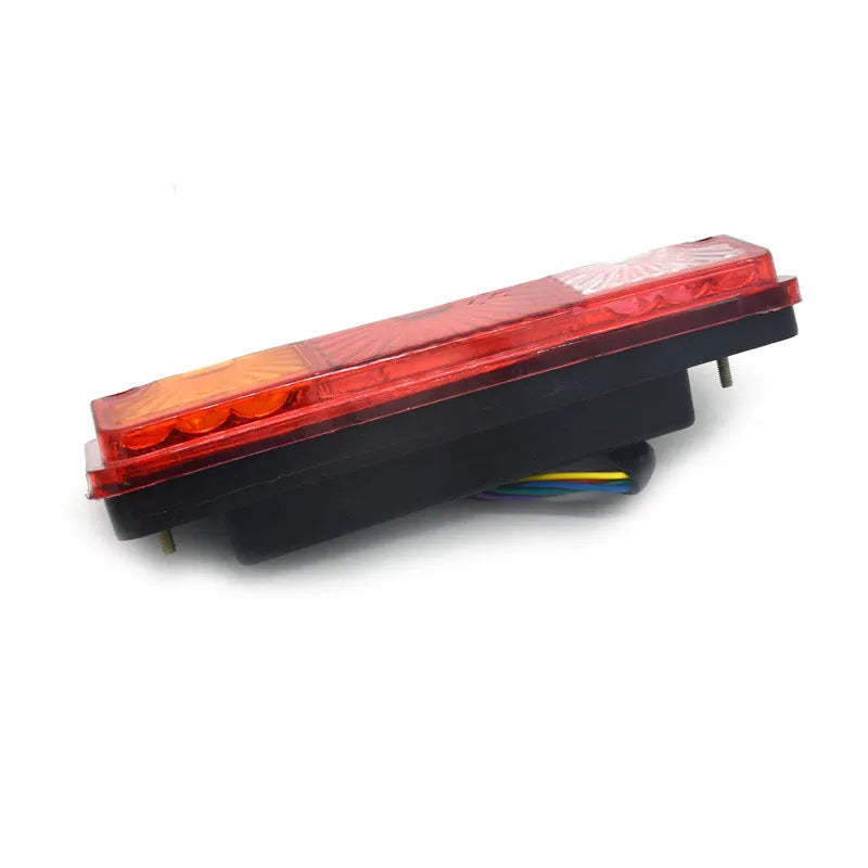Black semi-closed electric tricycle taillight for 12V and 48-60V systems with 200x70mm dimensions