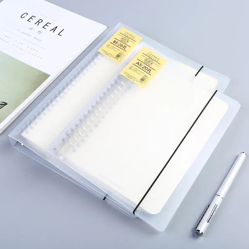Class Notepad A5 26-hole loose-leaf binder with horizontal line paper and PP matte cover