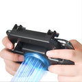 Black mobile phone game controller with USB connection and aluminium alloy construction