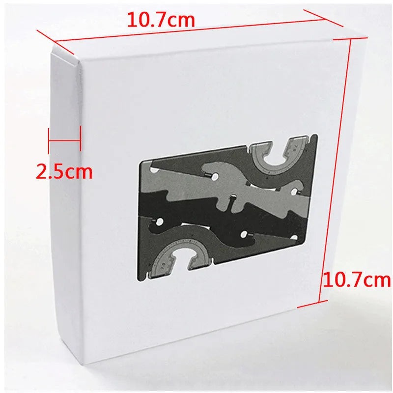 Plastic card type mobile phone holder with lazy bracket in six colour options on desktop