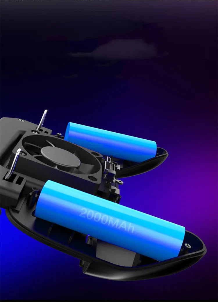 Black mobile phone game controller with USB connection and aluminium alloy construction