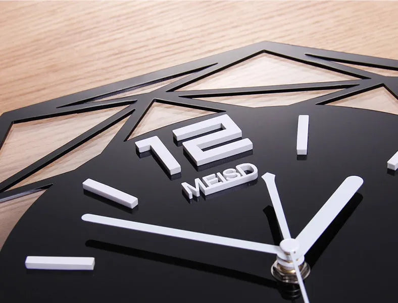 Simple acrylic wall clock with sweeping movement in white, S size 35x35cm
