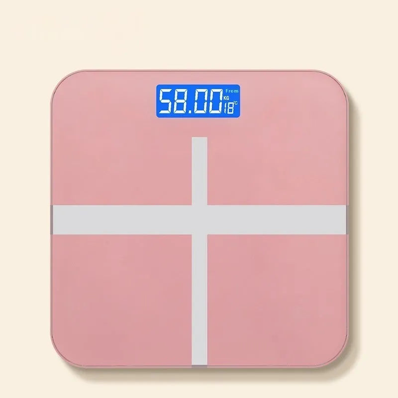 Digital bathroom weighing scale in 26cm square format with multiple colour and power options