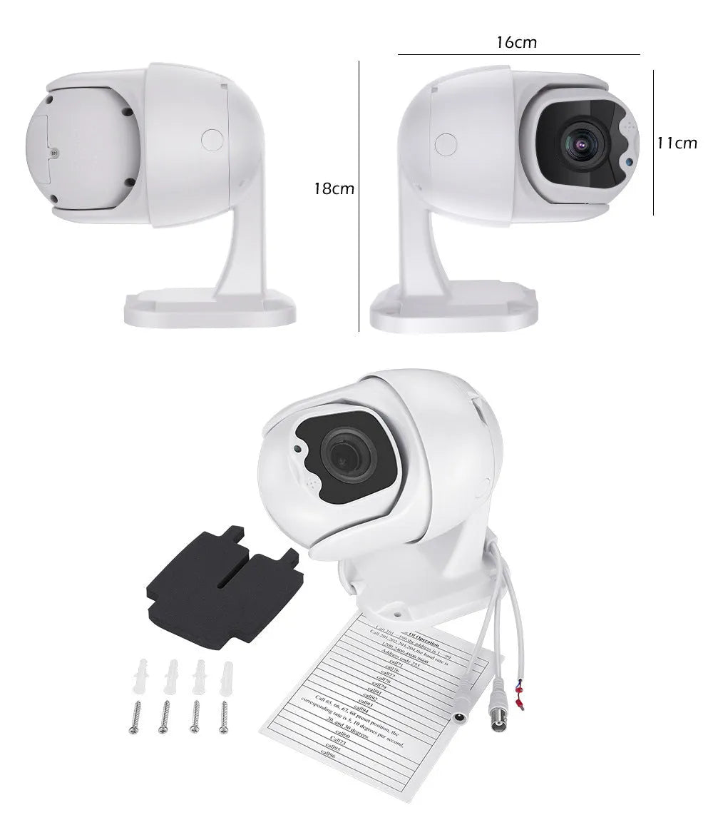 Wireless surveillance camera ball machine plastic housing 2MP 1080p resolution 30 metres range