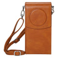 Brown Z leather storage satchel for Apple Vision Pro power supply protection sleeve