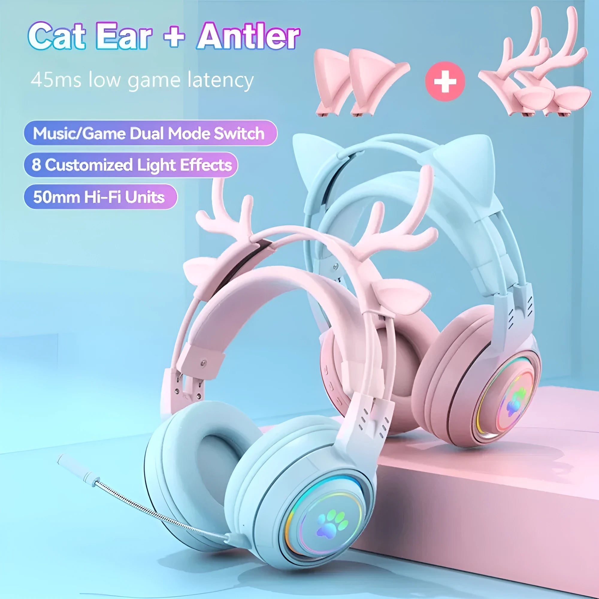 SY-T25 gradient colour wireless Bluetooth headset with ABS material and Jerry chipset