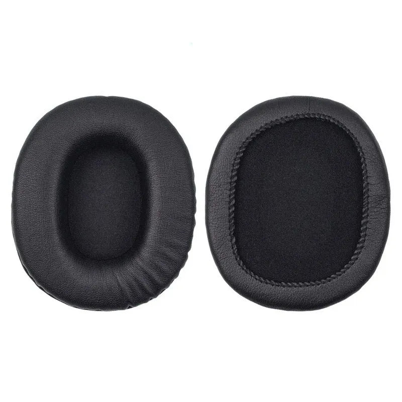 Black PU leather replacement earpads for Sony MDR-1R headphones in two-piece set