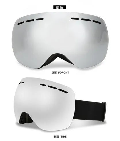 Ski goggles with anti-fog UV400 protection, TPU frame, PC double-layer lenses for snow sports