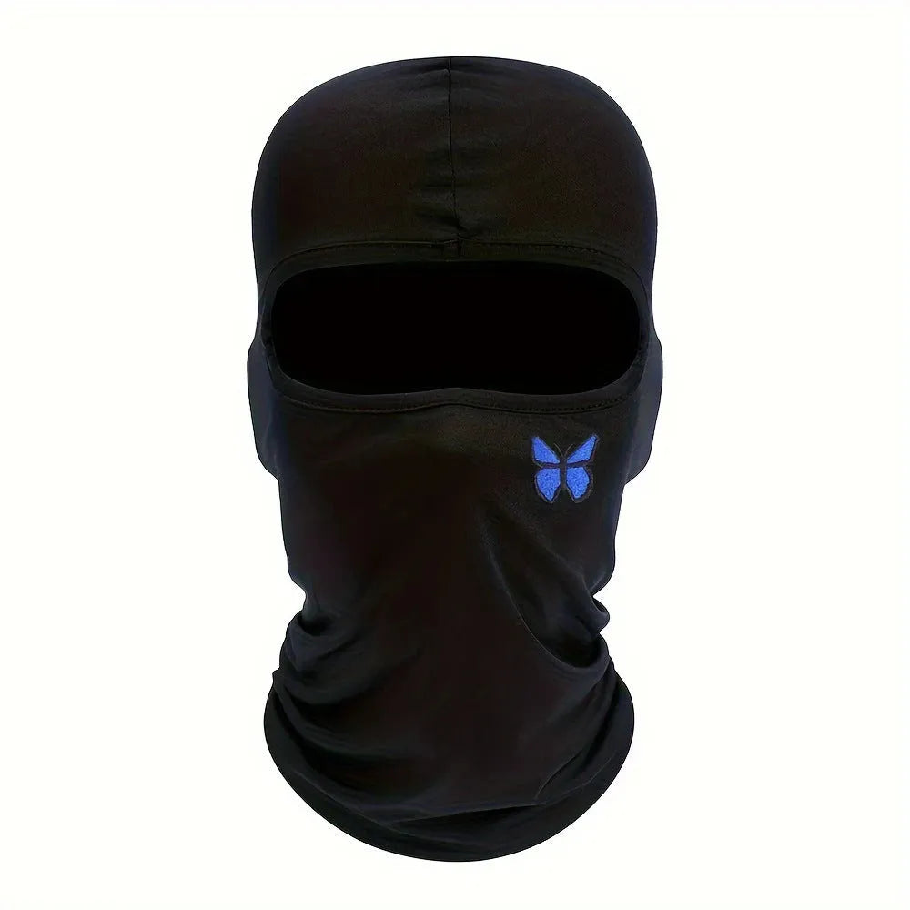 Breathable sun protection wicking sleeve cap in polyester with butterfly design, available in eight colours
