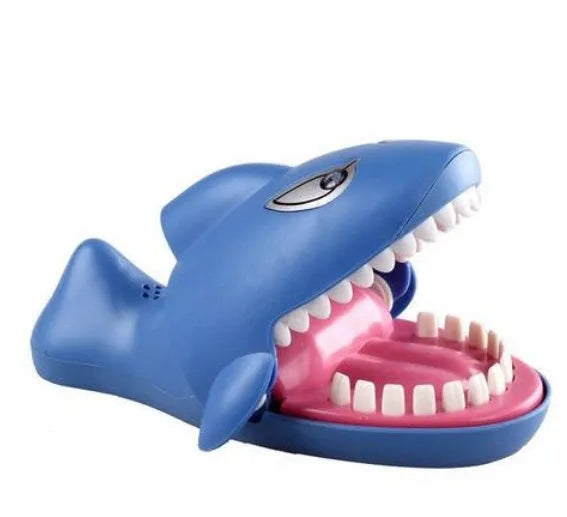 Multicoloured plastic bite hand animal interactive toy showing dog, crocodile, shark, and hippo designs