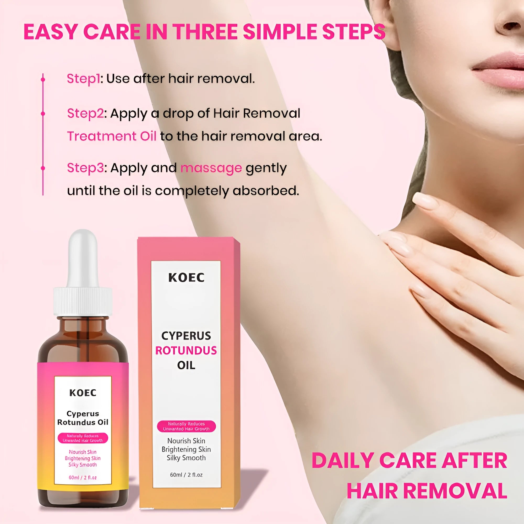 60ml cyperus tuber gentle body care massage oil with natural plant extract for smoothing and moisturising skin