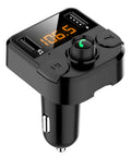Black car MP3 Bluetooth player with 1.1-inch screen for cigarette lighter power connection