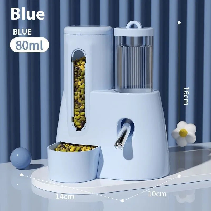 Hamster automatic drinking water feeder in blue colour made from PP/PS plastic