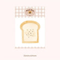 Food bread handbook note paper showing 85x120mm sheets in bread, tomato, and yogurt colour designs