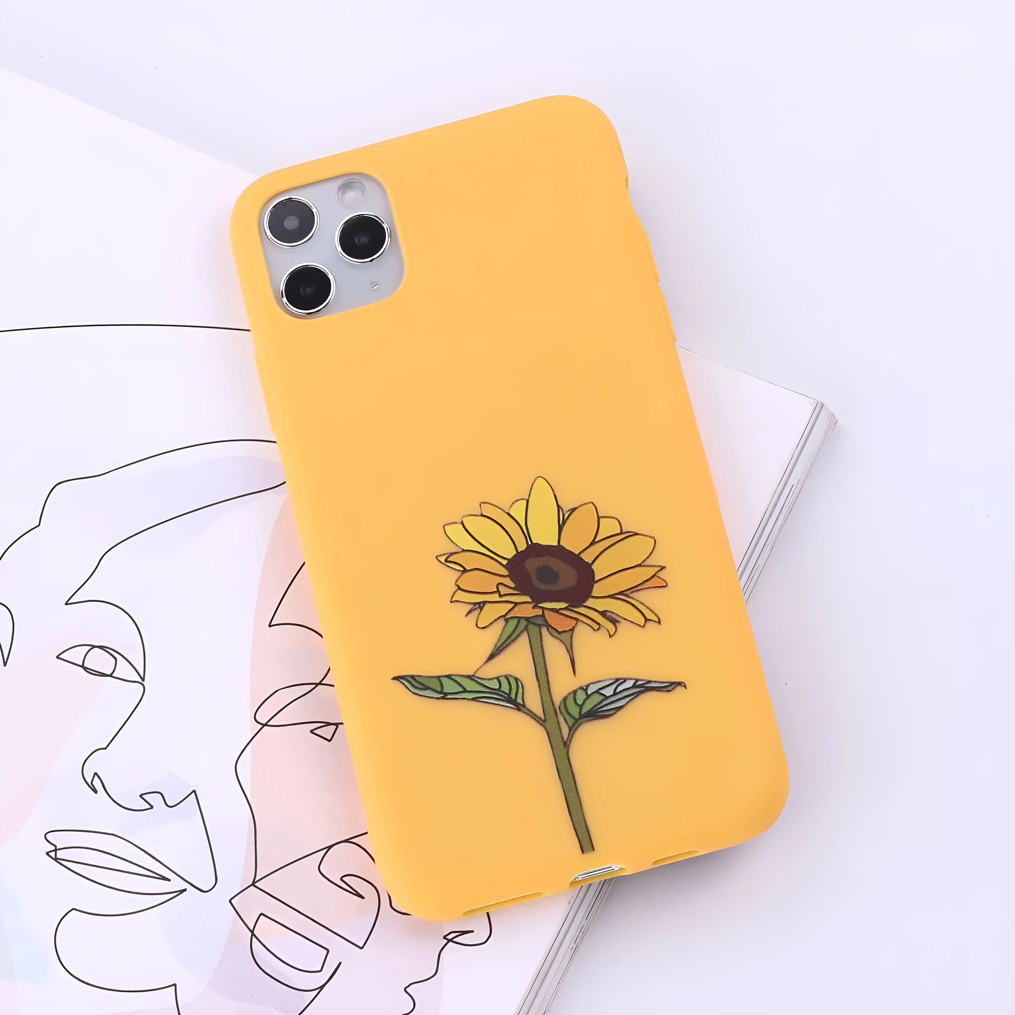 iPhone mobile phone case in a selected colour from a range of fourteen options, showing the painted TPU back cover design.