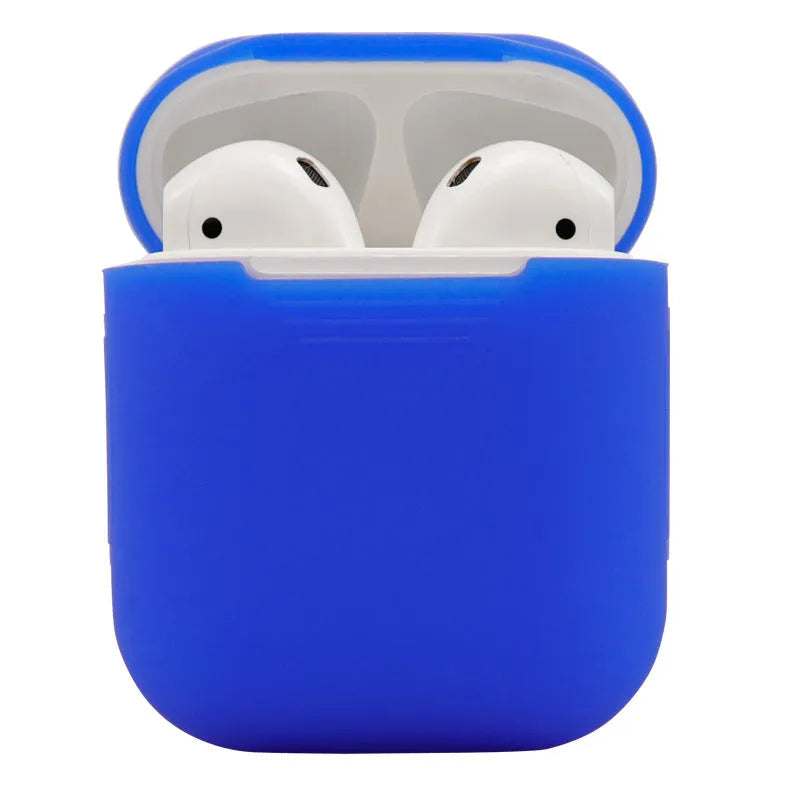 Silicone protective case for Apple AirPods wireless headphones in multiple colour options
