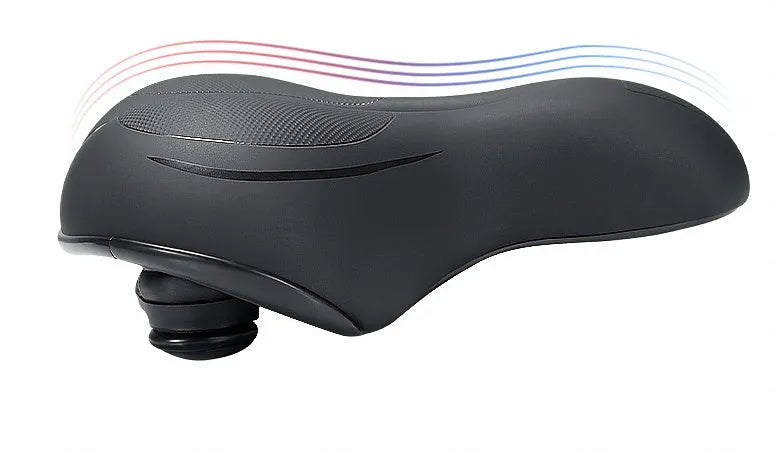 Bicycle cushion cover 25x21cm with spherical shock absorber seat in black red colour