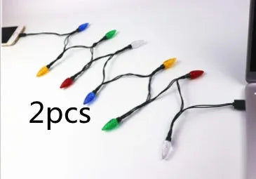 USB charging cable with 10 multi-colour LED lights flashing along its length during device charging