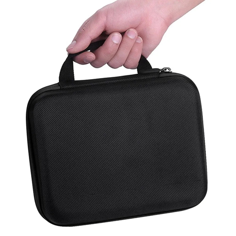 Red EVA essential oil storage bag with 30 compartments open to show bottle slots.