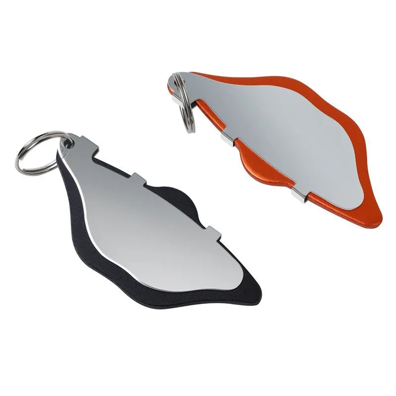 Black and orange mountain bike brake disc linings with metal construction
