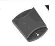 Silver aluminium desktop tablet stand with adjustable angle and folding clamp holding a tablet.