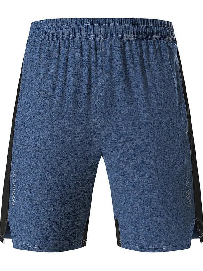 Men's casual spandex shorts in forest green with mid waist design and five-point construction