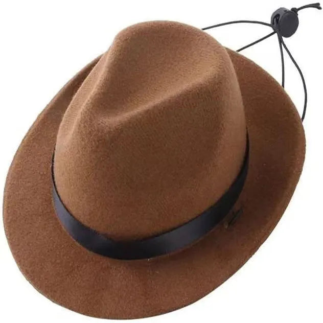 Handmade wool felt mini pet hat for small dogs and cats in S size with 155cm diameter