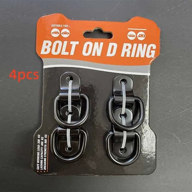 Black carbon steel galvanised pull ring floor hook for truck cargo organisation