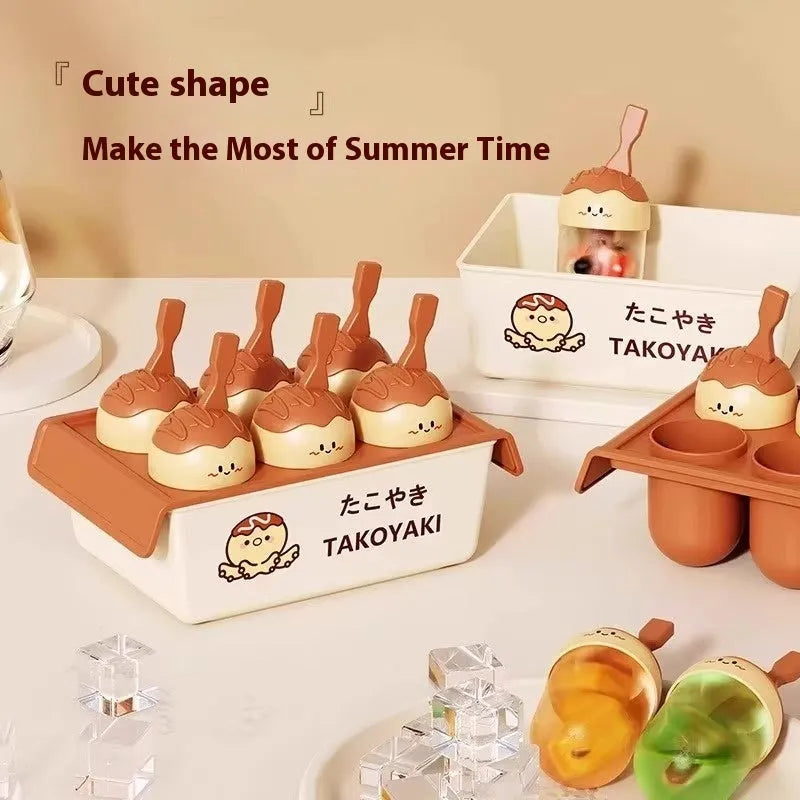 Plastic octopus ball ice cream mould for homemade frozen desserts