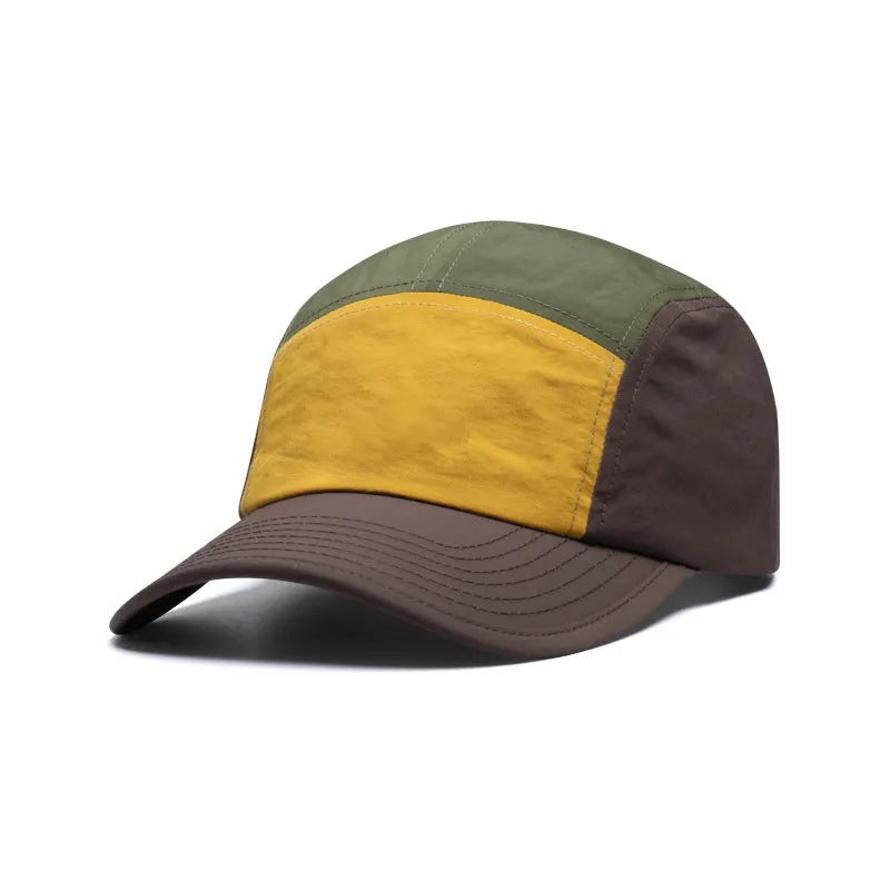 Men's khaki green quick-drying curved brim baseball cap shown from the side.