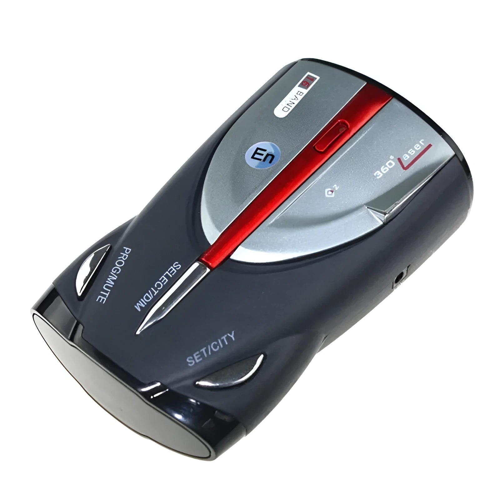 XRS9880 English Russian bilingual radar detector with LED display and suction cup bracket