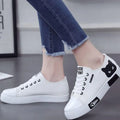Cat fish print canvas shoes ladies slip-on casual sneakers pink black white sizes 35 to 40