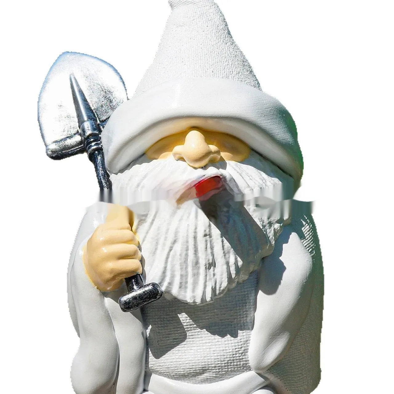 Christmas resin craft smoking shovel dwarf ornament for garden holiday decoration