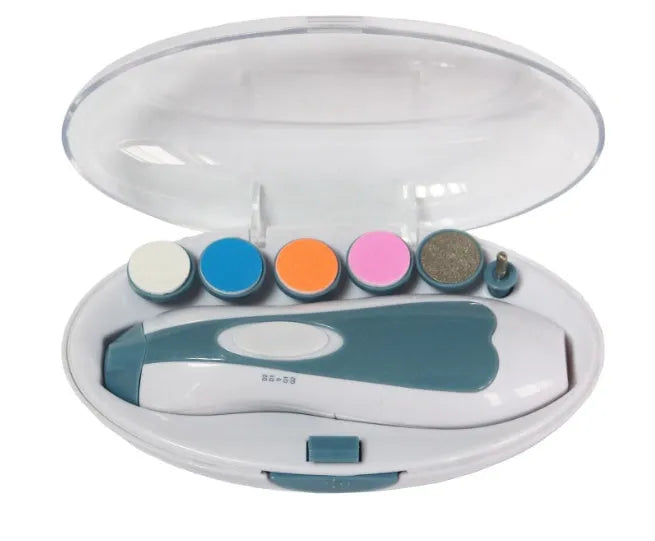 Ultra-quiet electric baby nail polisher pen with night light in multiple colour options