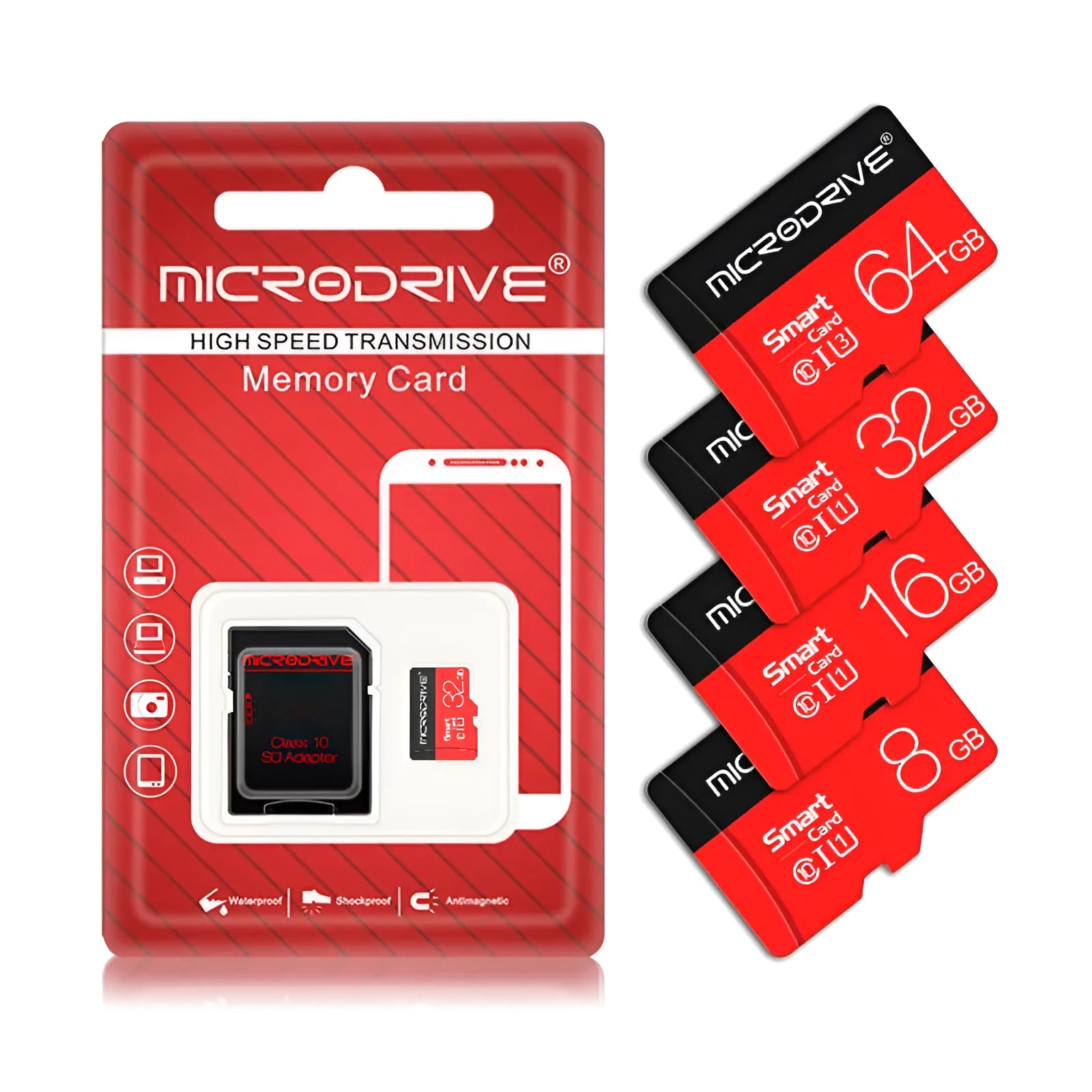 TF memory card microSD Class 10 with SD card holder for camera storage