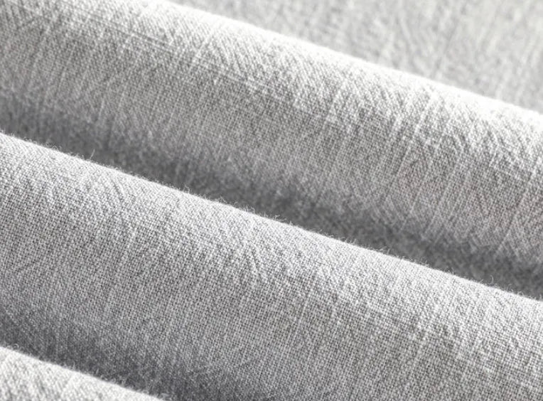 Men's loose fit casual shirt in linen blend fabric, shown in a solid colour.