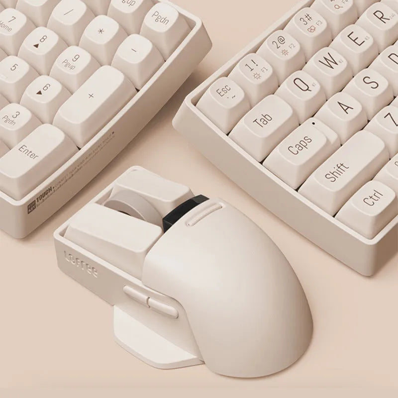 Xiaoqiao wireless mouse in standard size with seven buttons, four-way scroll wheel, and Type-C charging port
