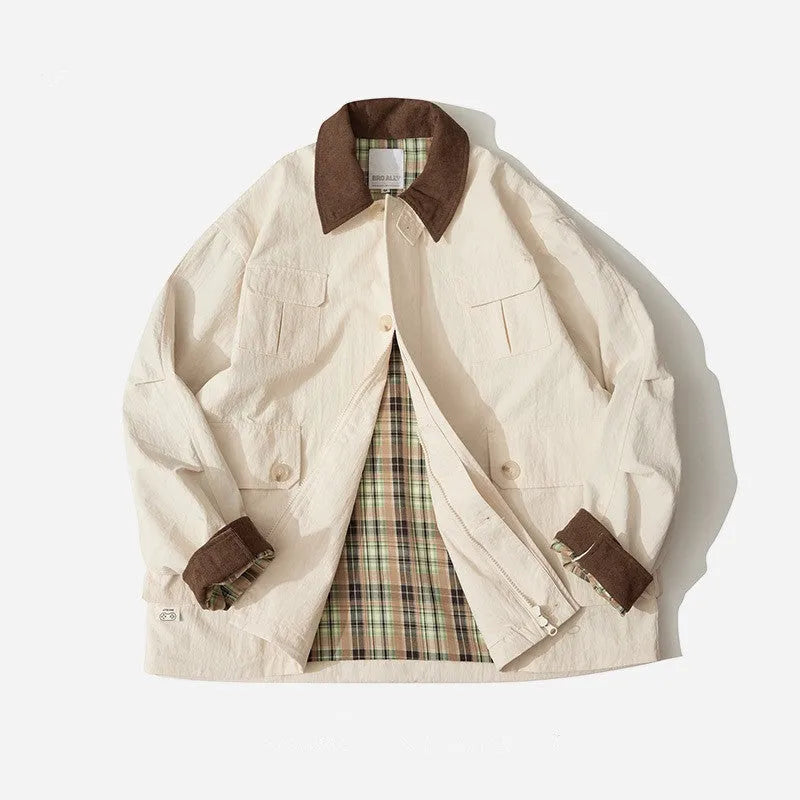 Men's and women's solid colour casual jacket with side seam pockets in polyester fabric