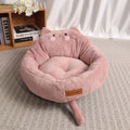 Cloth cat bed dog bed kennel 45x43x25cm in Cat Red colour on floor