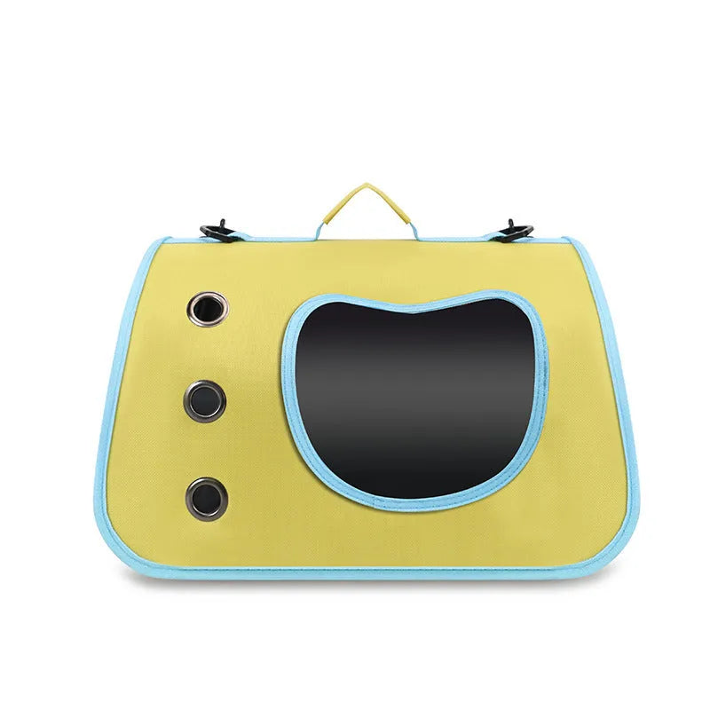 Pet outing portable crossbody breathable large capacity single-shoulder bag in Oxford cloth