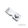 Silver 304 stainless steel hasp latch lock with mirror finish for doors and cabinets