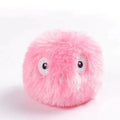 Blue, pink, and yellow interactive cat toy balls with 55mm diameter and gravity sensor trigger.
