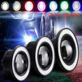 Universal 3 inch LED fog lamp with cob angel eye ring in white colour for car modification